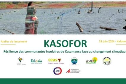 Lancement du projet Résiliences des communautés insulaires de Casamance face au changement climatique ( KASOFOR) : Le consortium FONDEM-ECLOSIO-CEAS, organise un atelier de lancement  ce  25 juin 2024 à Kafountine.