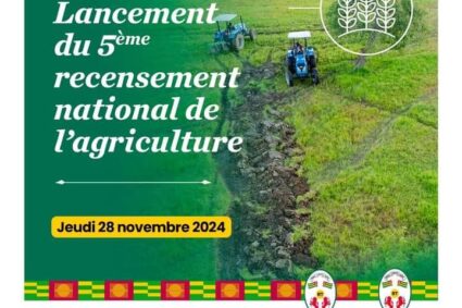 Le Cinquième Recensement National de L’Agriculture (RNA-5) au Togo du 1er au 23 Décembre 2024