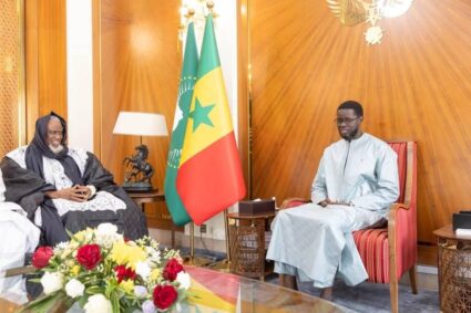 Au Palais de la République : Serigne Cheikh Ndigal Sène, un guide religieux engagé pour la jeunesse, l’agriculture et le développement.